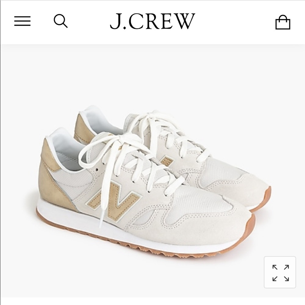 New Balance® for J.Crew 520 Sneakers White  & Gold